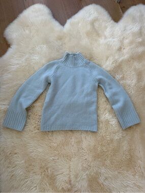 Vince Pale Blue Mock Neck Sweater